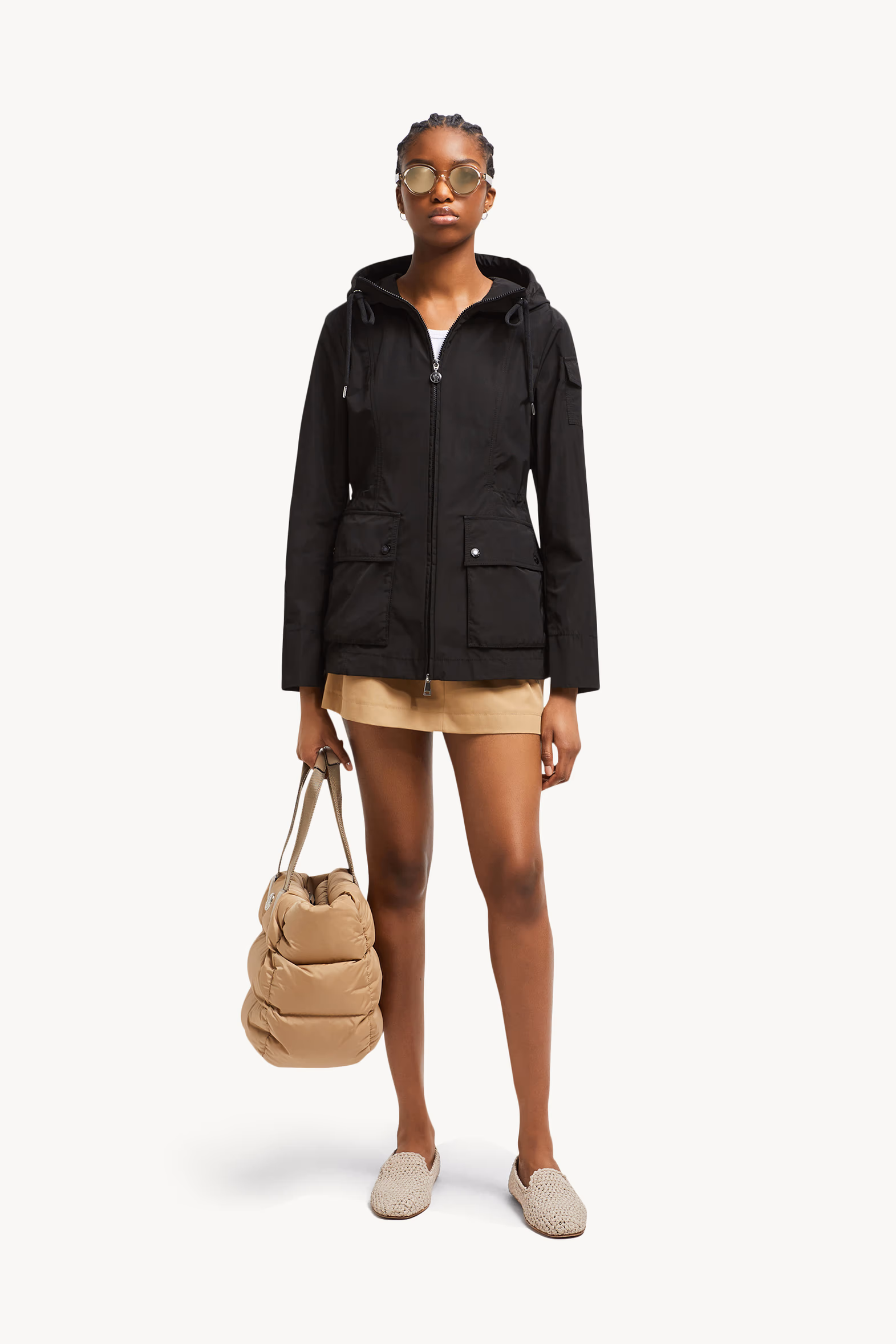 Parka à capuche Leandro Femmes Noir Moncler 0